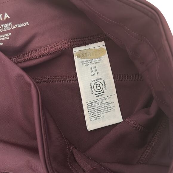 Athleta Ultimate Stash 7/8 Tight Merlot/Cranberry Size Small - Picture 4 of 6